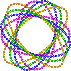 Bead frame. Mardi Gras holiday