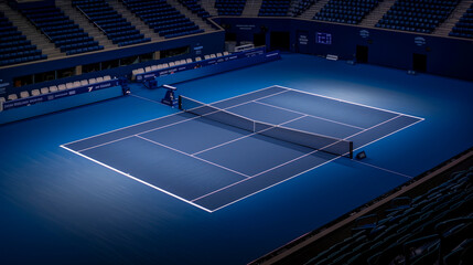 professional hardcourt within an indoor arena