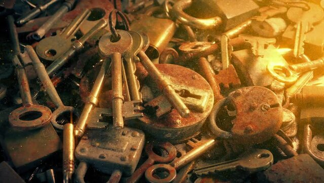 Locks And Keys In Dusty Sunset Glow