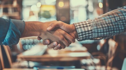 A man is building new business connections and expanding his professional network by meeting people in person and online.