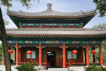 Fototapeta premium The Hall of Benevolence and Longevity (Rén Shòu Diàn) is a pavilion of the Summer Palace (Beijing, China) and represents a symbol of the mastery of Chinese architecture