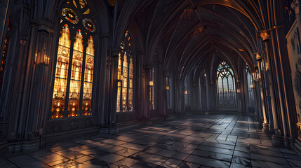 Obraz premium interior of the cathedral. Generative AI