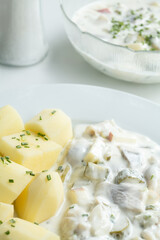 Matjes in Sahnesauce mit Kartoffeln