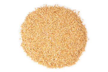 Oat-flakes isolated on a white background.