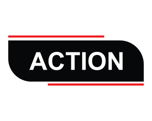 action button on white background. action button sign