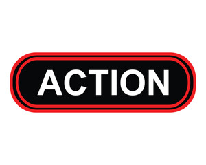 action button on white background. action button sign