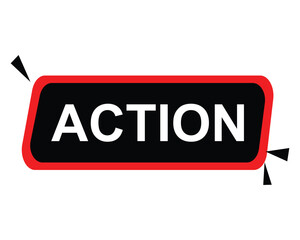 action button on white background. action button sign