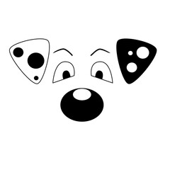 Dog face illustration