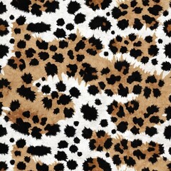 Abstract leopard pattern in warm brown and black colors, texture for prints, clothing, interior design, wrapping paper