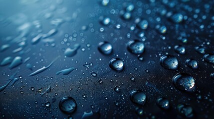 Water Droplets on a Dark Surface