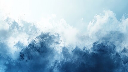 Abstract Blue and White Swirling Clouds
