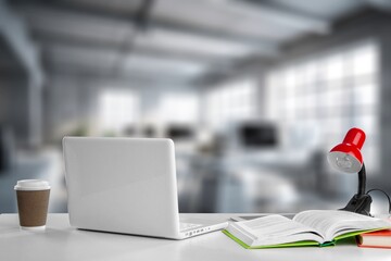 Modern Office Interior with worker desk