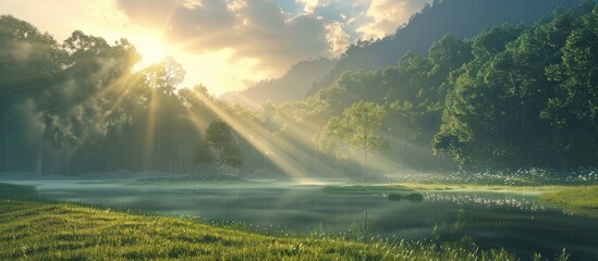 Morning Sky: A Peaceful Blend of Sunlight and Nature