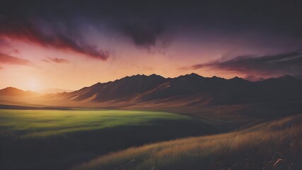 sunrise over the mountains