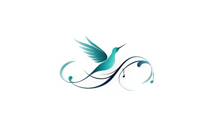 Fototapeta premium abstract blue bird