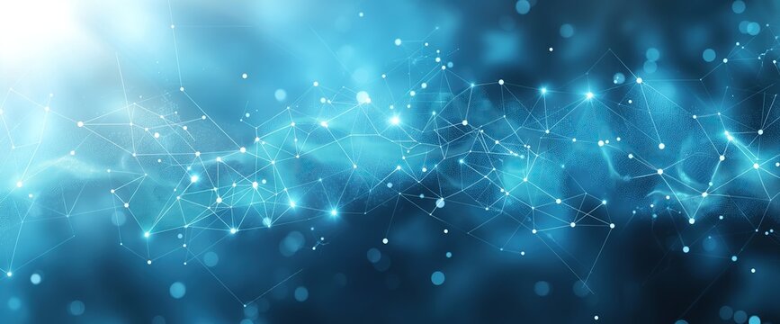 Abstract blue geometric background 