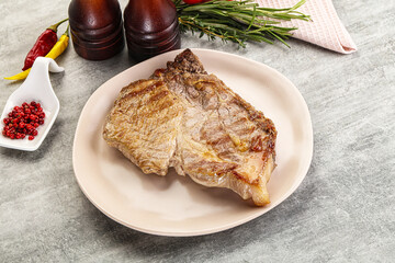 Grilled pork neck juicy steack