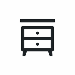 bedside closet drawer cabinet icon