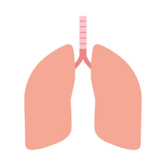 Lungs human internal organ Vector Icon Design Template. Human lungs. Sars disease, coronaviruses in the lung. The coronavirus causes the severe illness SARS. Pulmonary hypertension.
