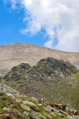 landscape with blue sky and clouds, uludag bursa