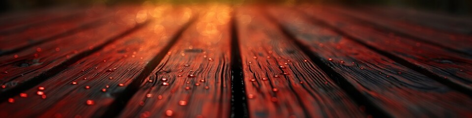 table with darkish wood