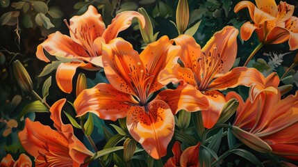 Cultivating orange lilies