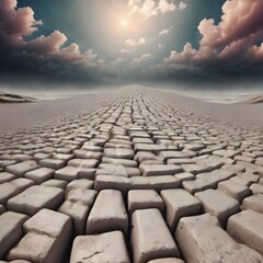 Fototapeta premium stone desert road