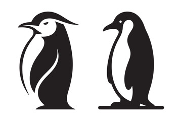 Obraz premium vector silhouette of penguin bird with minimalist design