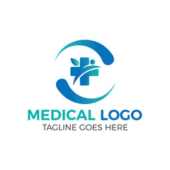 Medical pharmacy logo design and  health care
Template - vector illustrator 
