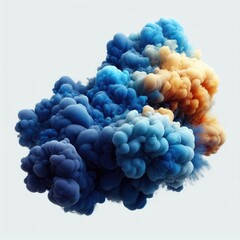 Color Palette: Smoke Landscape with Blue and Yellow Combination