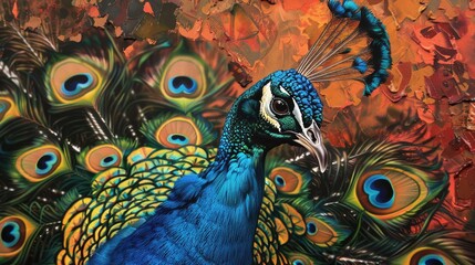 Fototapeta premium Peacock Feathers Exhibition