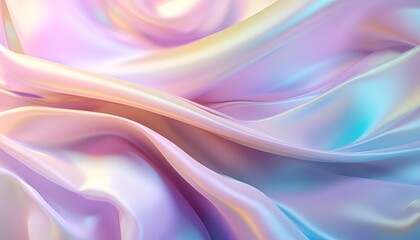 Fototapeta premium holographic fabric wave silk satin