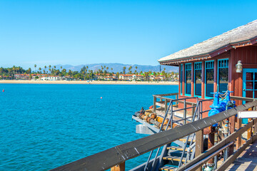Restaurant in Stearn's Wharf pier in Santa Barbara