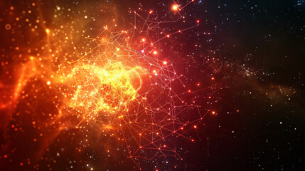 Naklejka premium Discovering the interconnected energy pathways within the celestial universe