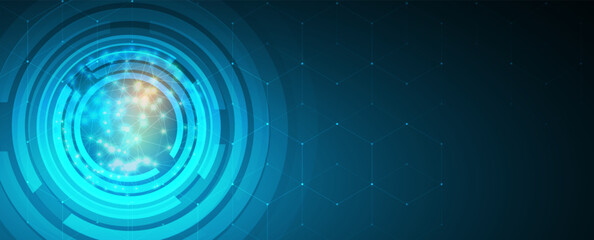 Concept for New Technology Corporate Business & development background. Vector art.