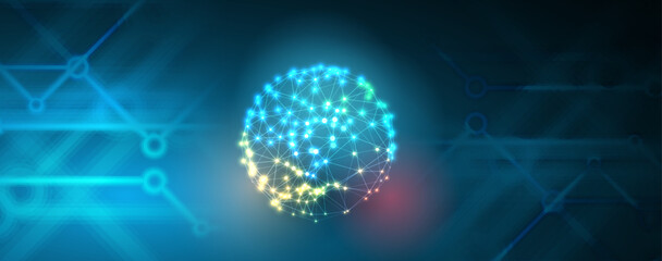 Concept for New Technology Corporate Business & development background. Vector art.