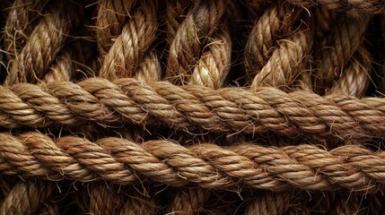 Fototapeta premium Background of hemp ropes