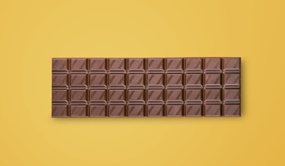 Bitten tasty sweet milk chocolate on background