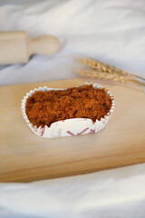 bread cups on the cutting board