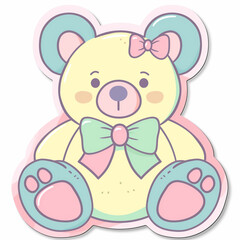 Fototapeta premium Cute bear stickers