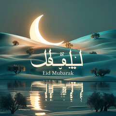 This beautiful Islamic 3d illustration is mainly made for great celebration Eid al Adha