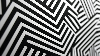 Optical - Black & White Optical Zig Zag, geometric, pattern, wallpaper, design, texture, vector, black and white art, optical art, op art, illusion art, geometric art, visual art
