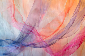 Gossamer threads of color weave through the air, creating a delicate and ethereal abstract design.


