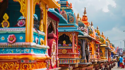 Fototapeta premium Ornamentation of Rath Yatra Chariots