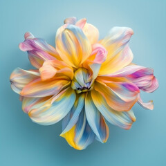Colourful flowing flower