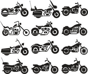 Naklejka premium Motorcycle SVG Bundle, Motorcycle Png Bundle, Motorcycle Clipart, Motorcycle Silhouette, Harley Davidson SVG, Motorcycle Cut File For Cricut 