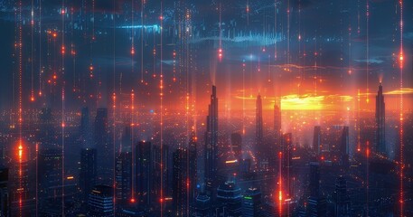Obraz premium City Lights At Night