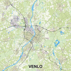Venlo, Netherlands Poster map art