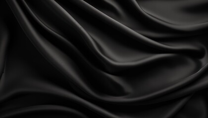 black satin fabric wave