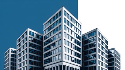 Thebuilding has multiple floors, with windows on each floor. The structure is set against a white background, and there's a textual label below it that reads 'OFFICE'.